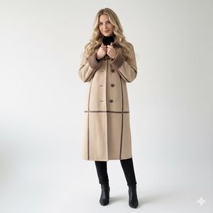 Luxury Taylor Shearling Long Coat | Women’s Size 6 | Ultra-Warm Sheepskin